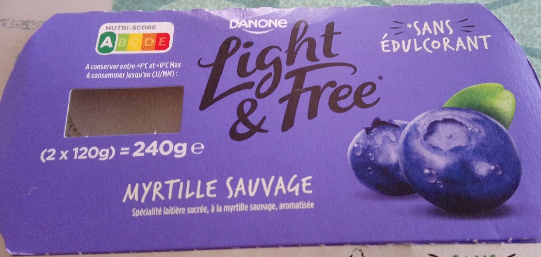 Danone Light & Free Myrtille Sauvage packshot
