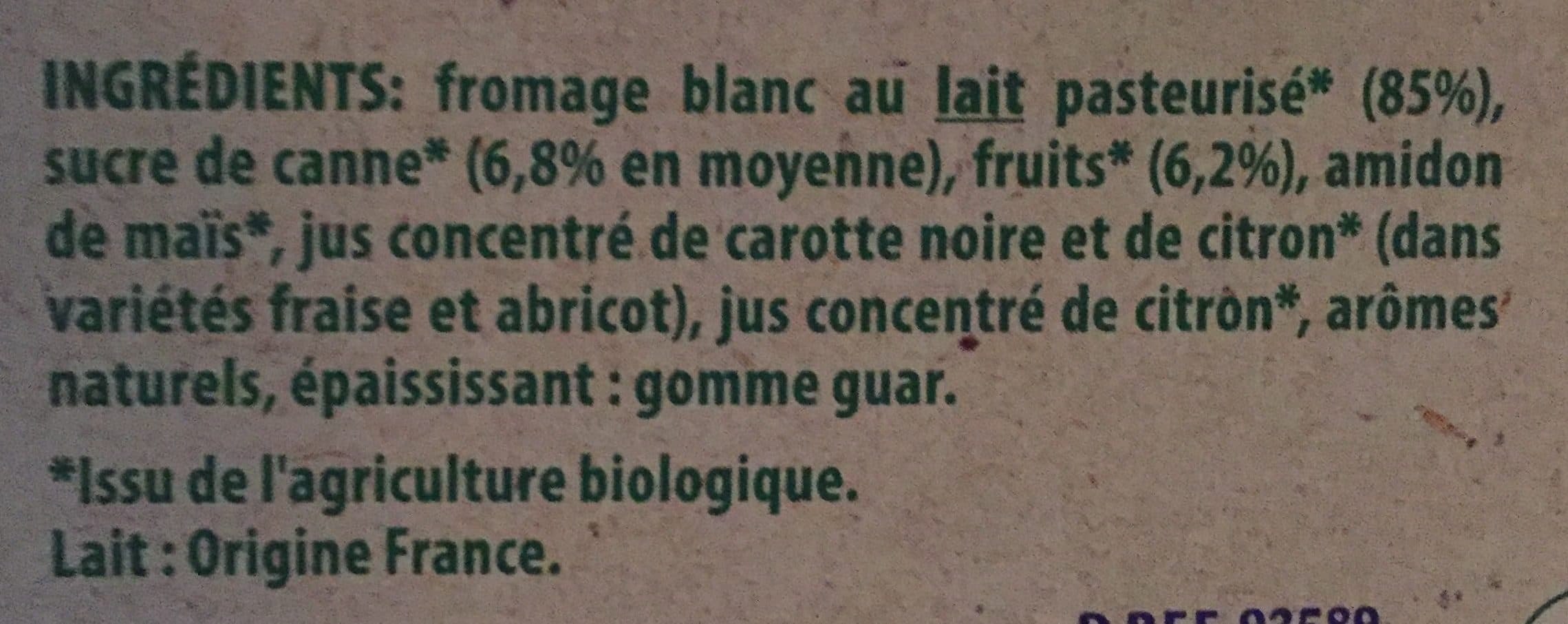 Danonino Danoino aux fruits bio fraise abricot banane 50 g x 8 packshot