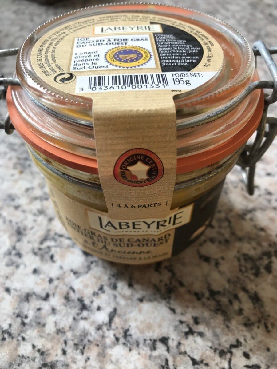 Labeyrie Foie gras de canard entier du Sud Ouest à l'Ancienne IGP packshot
