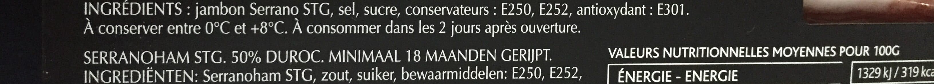 Labeyrie Jambon serrano grande origine affiné 18 mois packshot