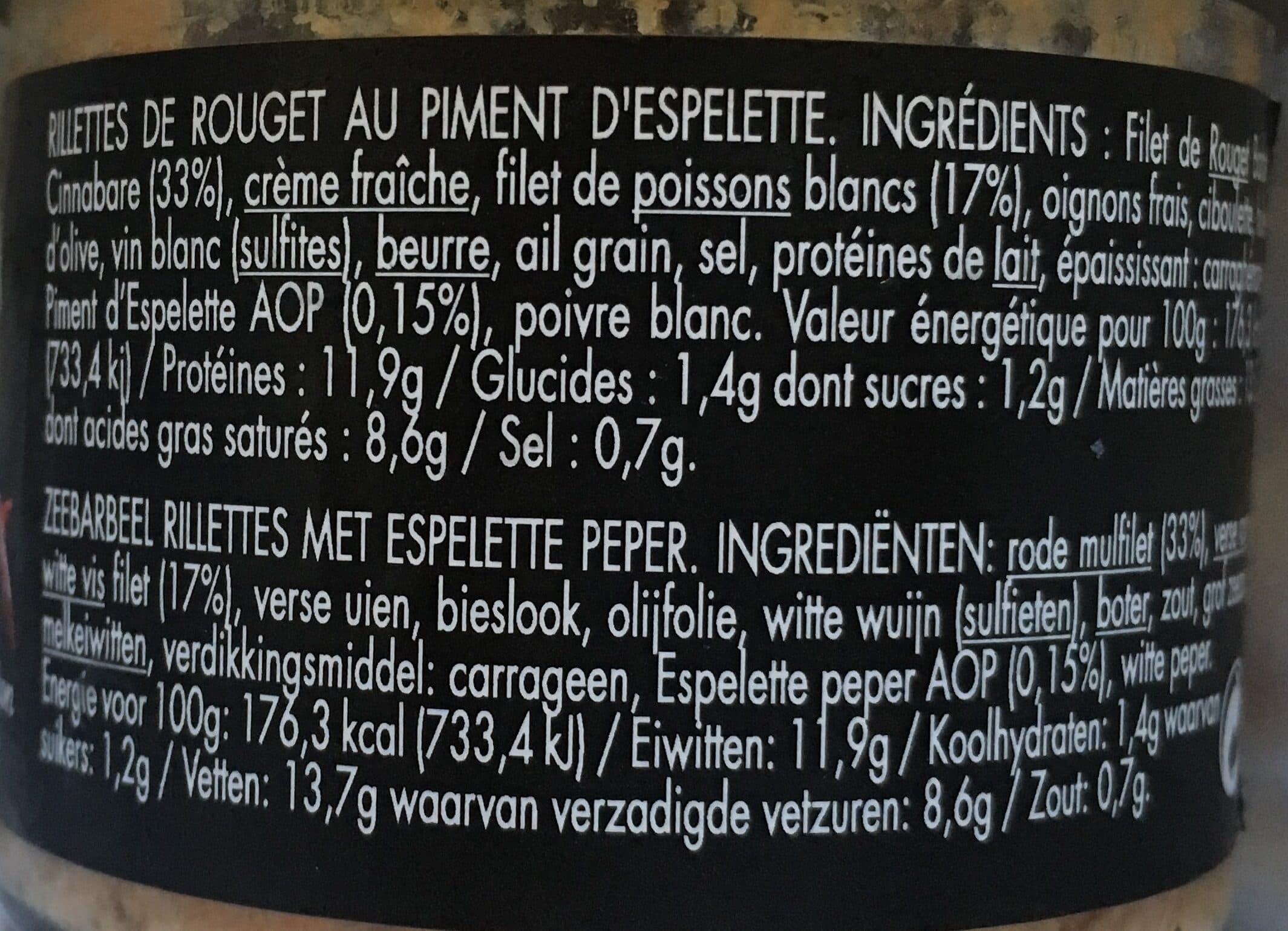 Labeyrie Rillettes de rouget au piment d'Espelette packshot