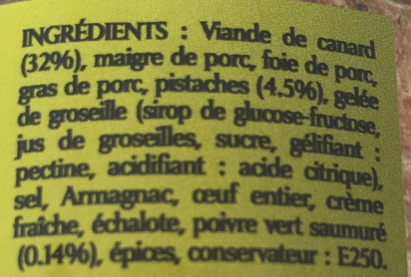 Labeyrie Terrine de canard pistache & poivre vert packshot