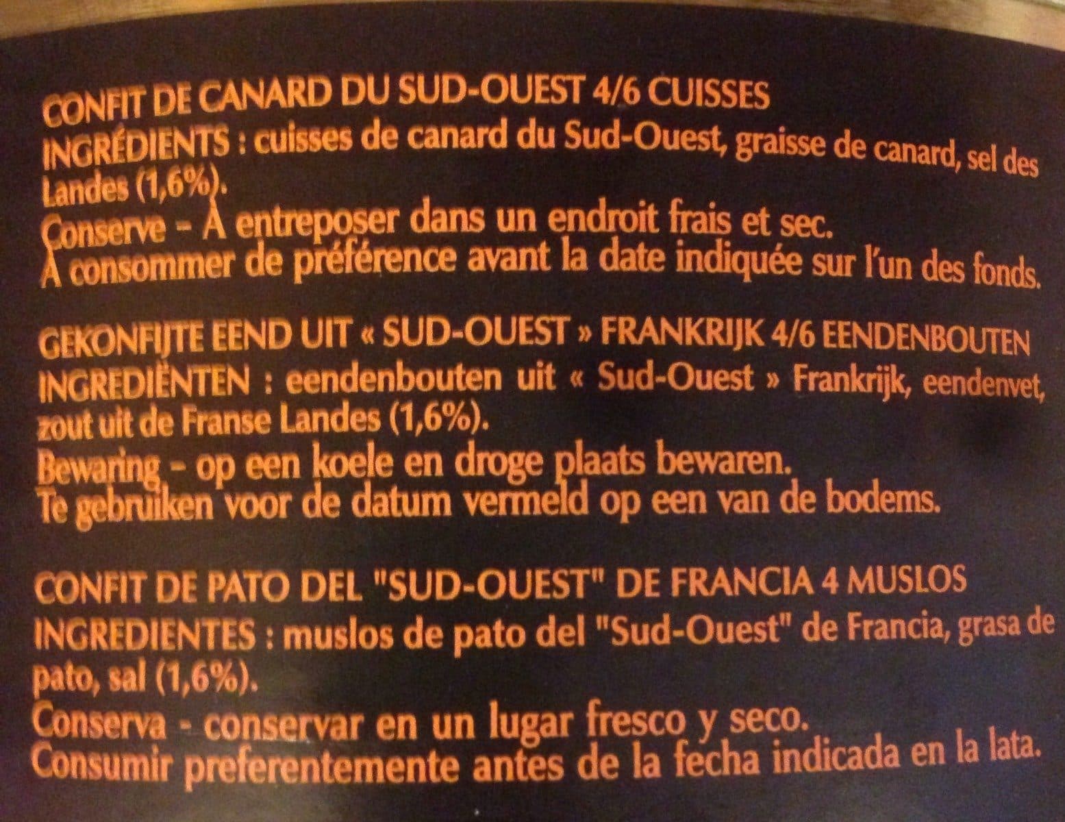 Labeyrie Confit de canard du Sud-Ouest packshot
