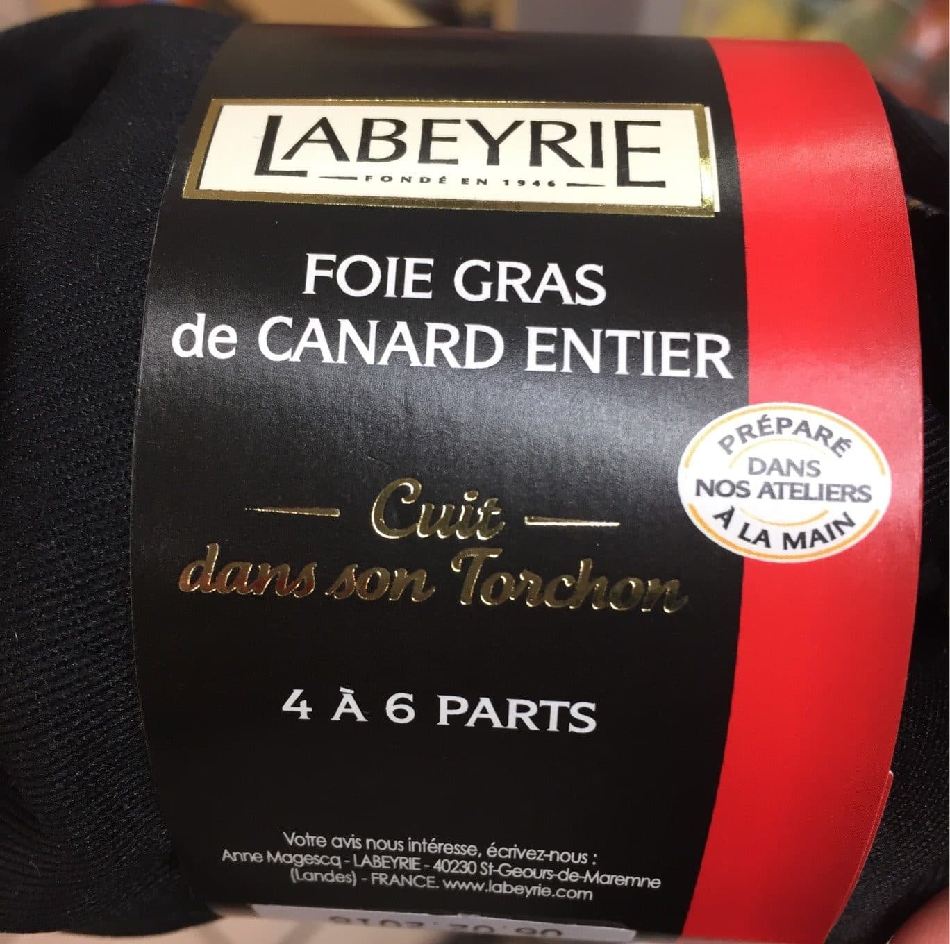 Labeyrie Foie gras de canard entier cuit torchon packshot