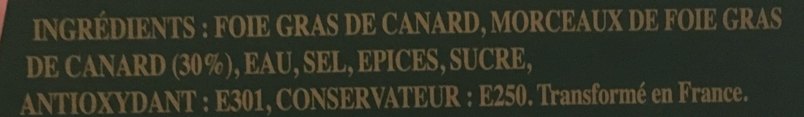 Marquis d'Alezac Bloc de foie gras de canard avec morceaux packshot