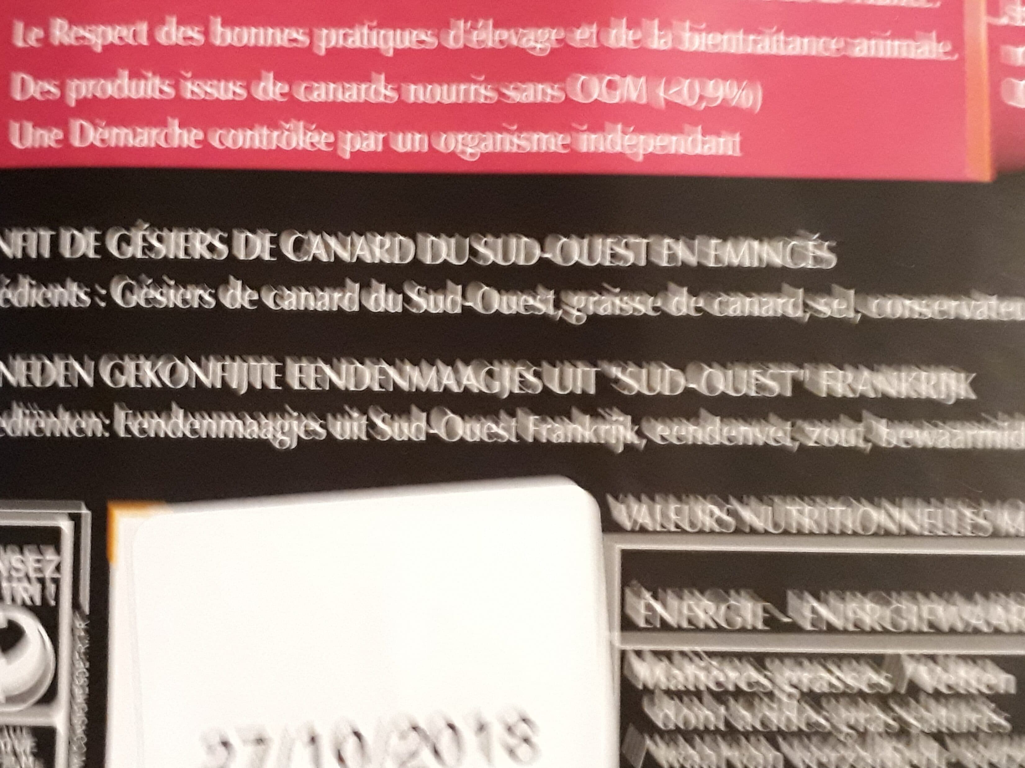 Labeyrie Gésiers de canard confits en émincés packshot
