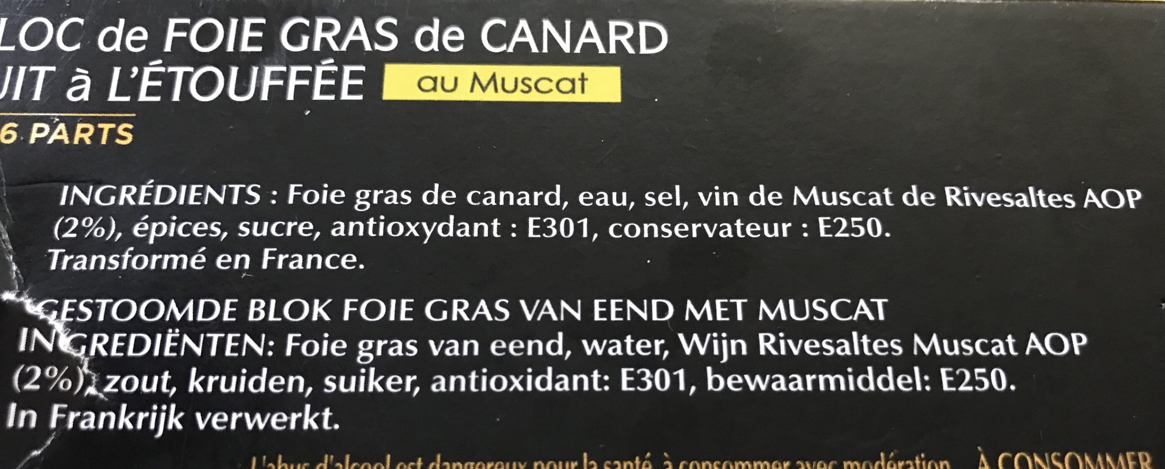 Labeyrie Bloc de foie gras de canard au muscat packshot