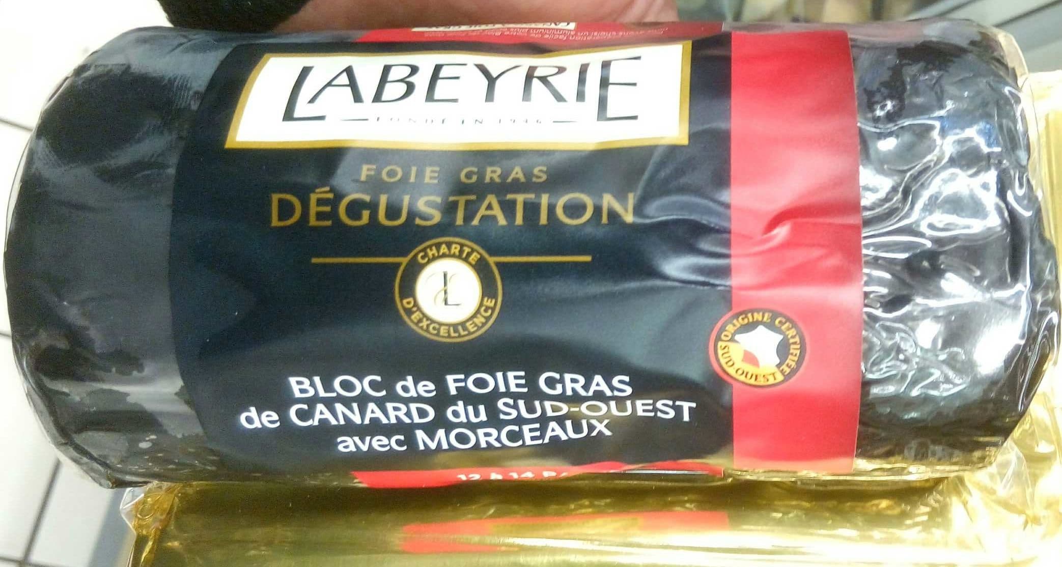 Labeyrie Bloc de foie gras de canard du Sud-Ouest avec morceaux packshot