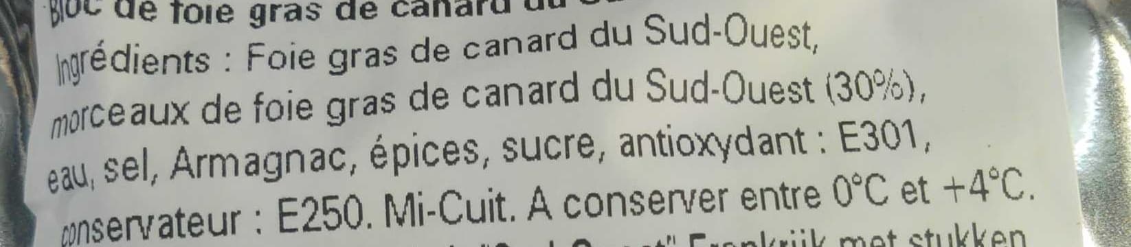 Labeyrie Bloc de foie gras de canard du Sud-Ouest avec morceaux packshot