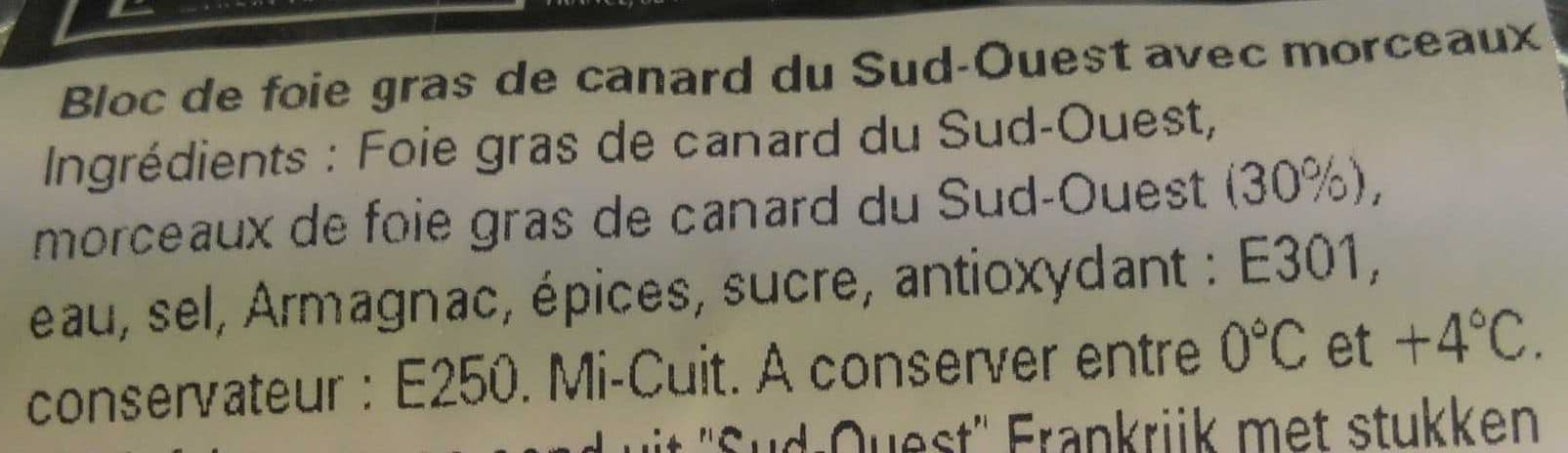 Labeyrie Bloc de foie gras de canard du Sud-Ouest avec morceaux packshot