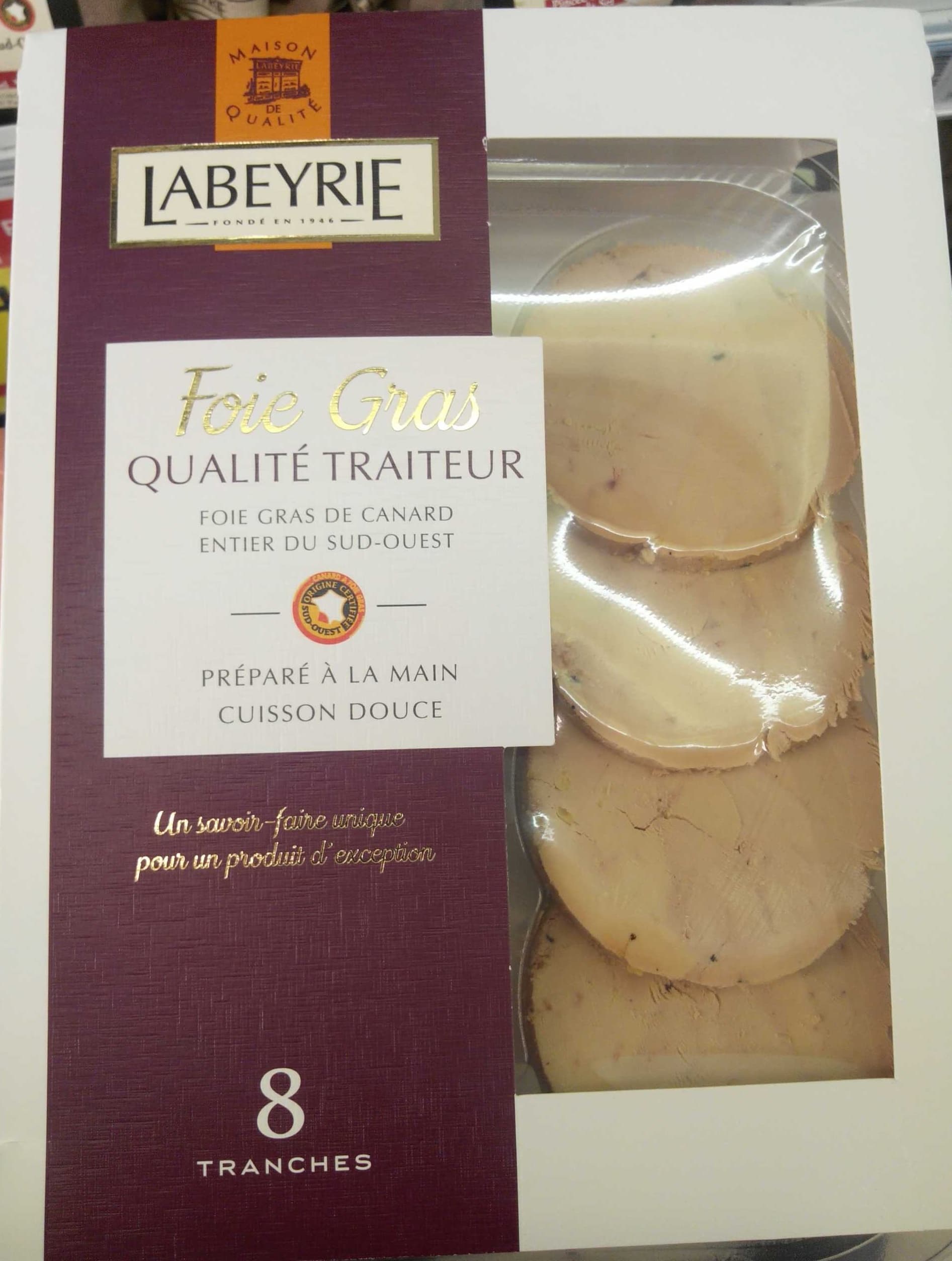 Labeyrie Foie gras qualité traiteur packshot