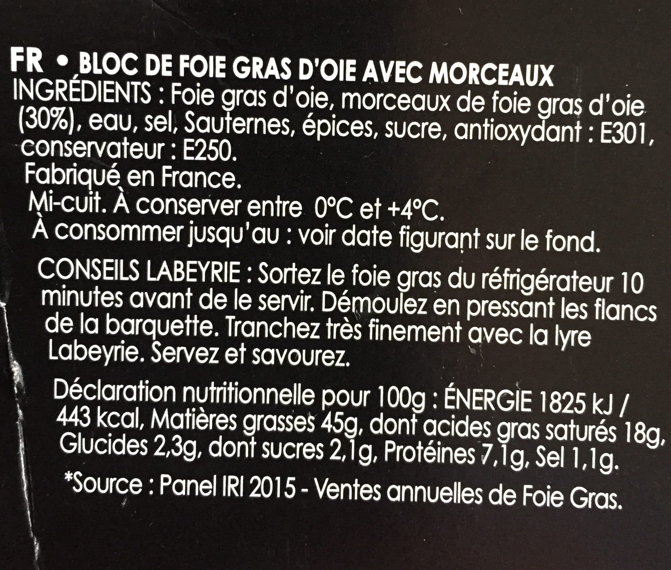 Labeyrie Bloc de foie gras de oca + cortador packshot
