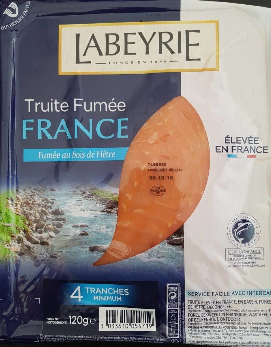 Labeyrie Truite fumée France packshot