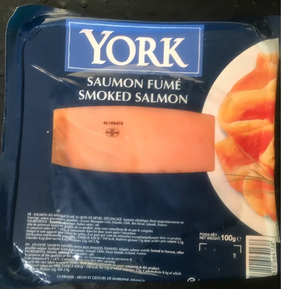 York Saumon fumé packshot