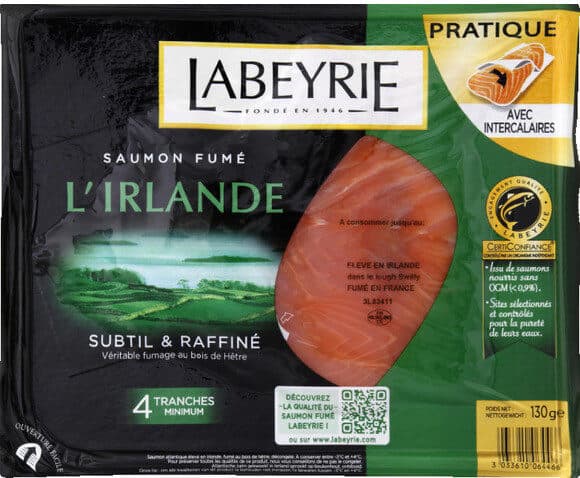 Labeyrie Saumon fumé irlande 4 tranches packshot