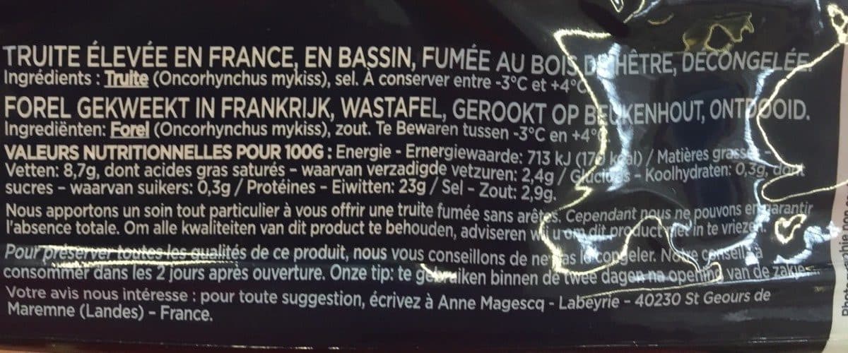 Labeyrie Truite Fumée France packshot