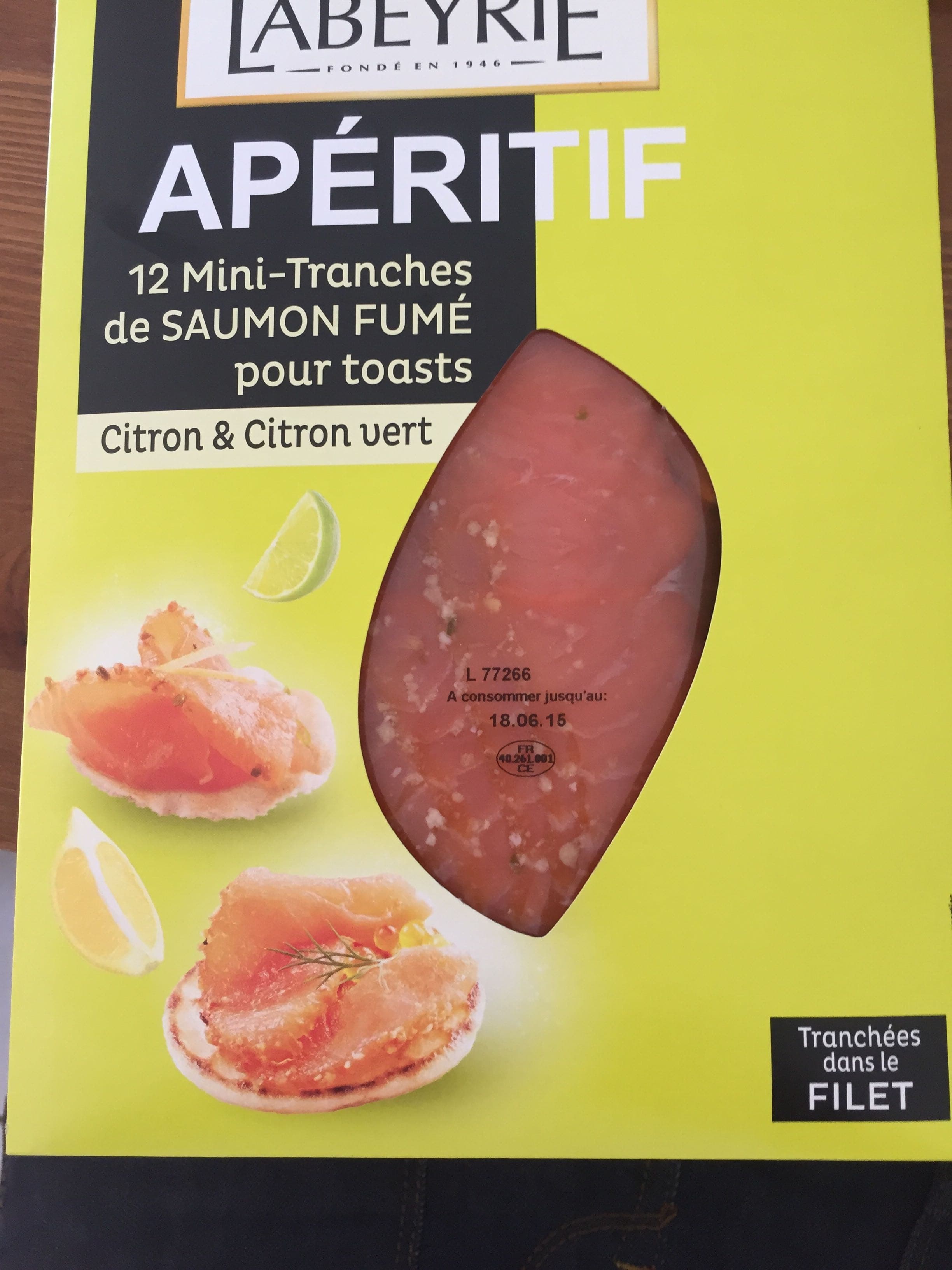 Labeyrie 12 mini tranche de saumon fumé Citron & Citron vert packshot