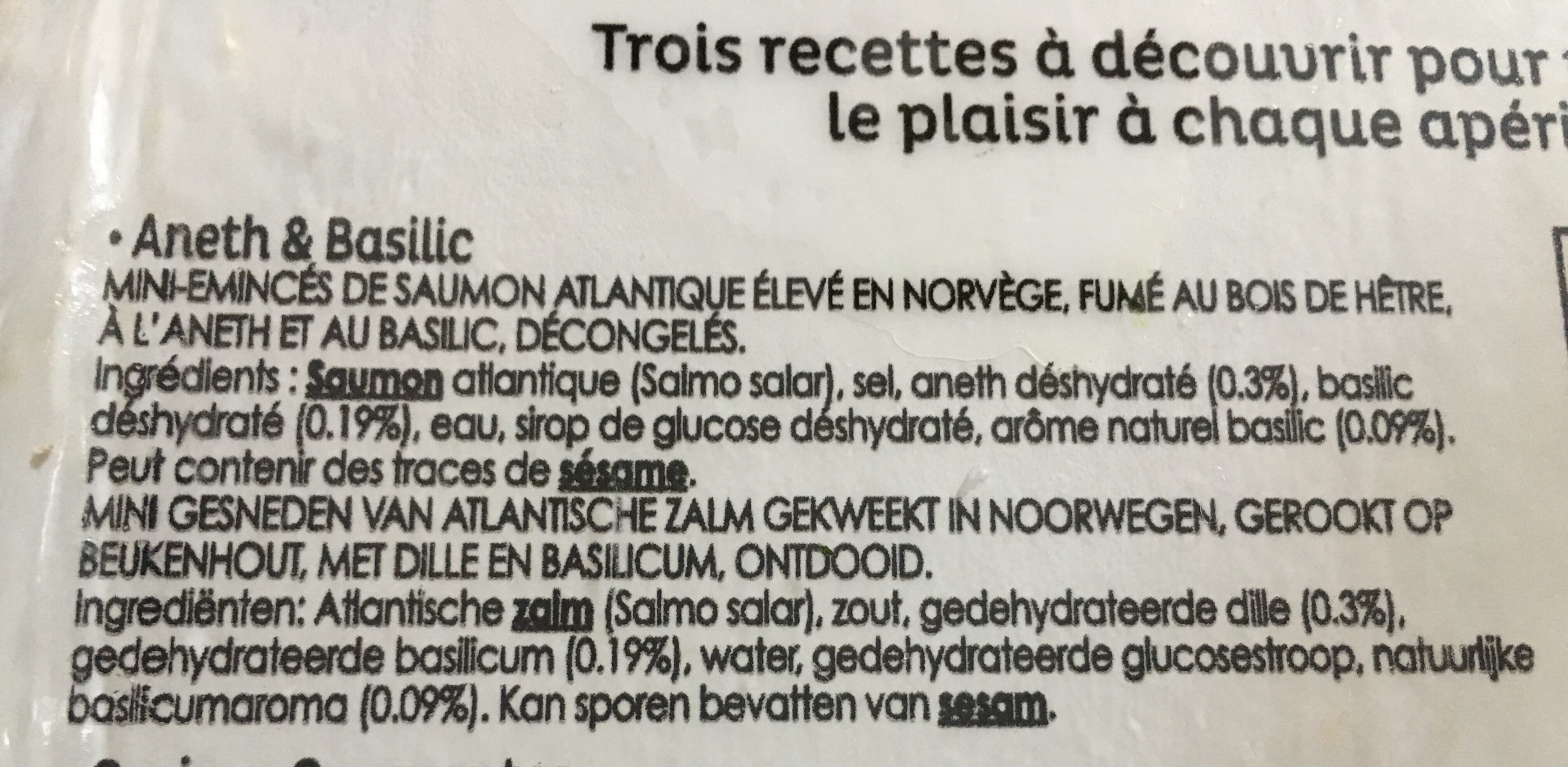 Labeyrie Mini Émincés de saumon fumé aneth & basilic packshot