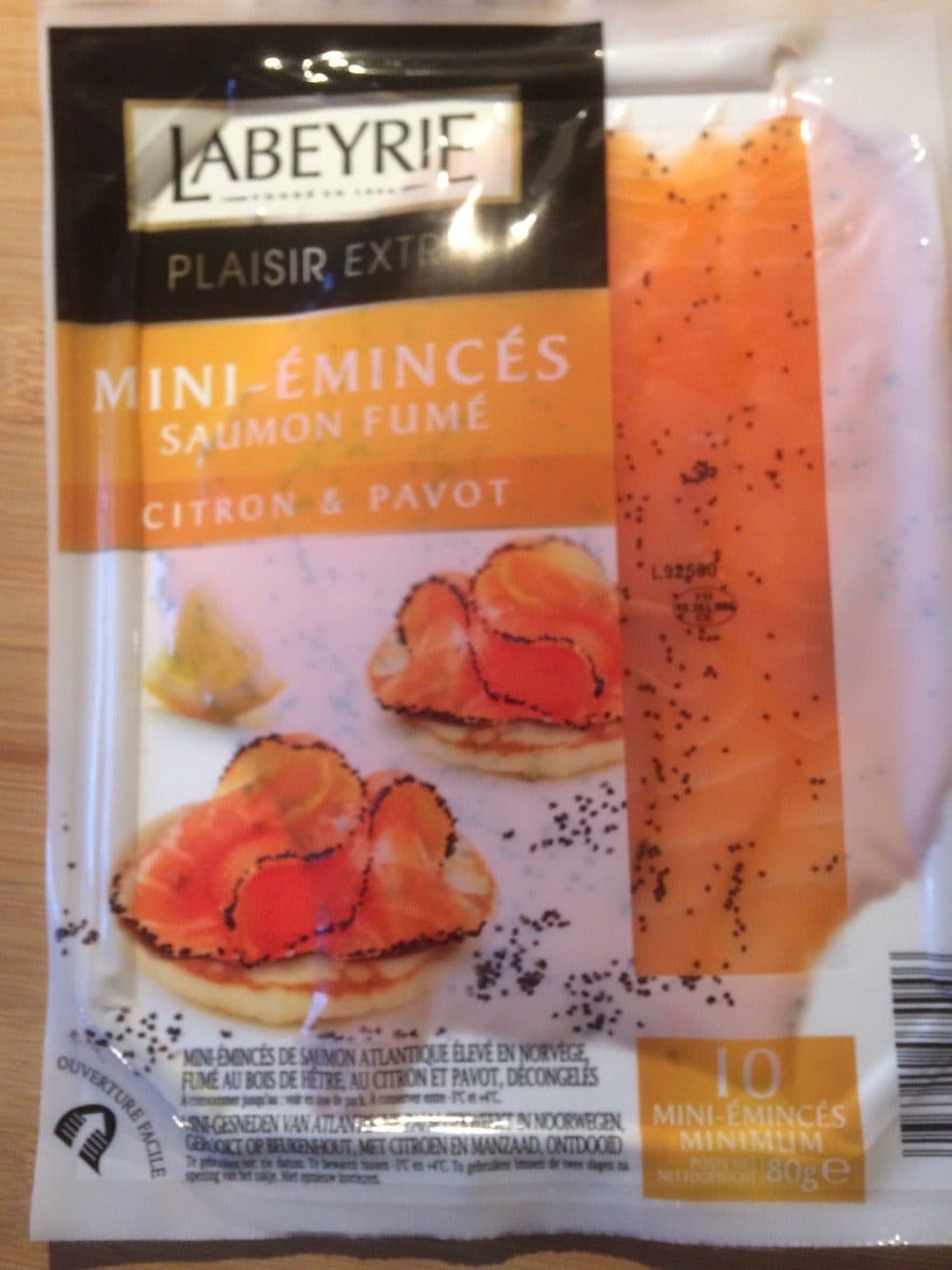 Labeyrie Mini émincés saumon fumé citron/pavot packshot