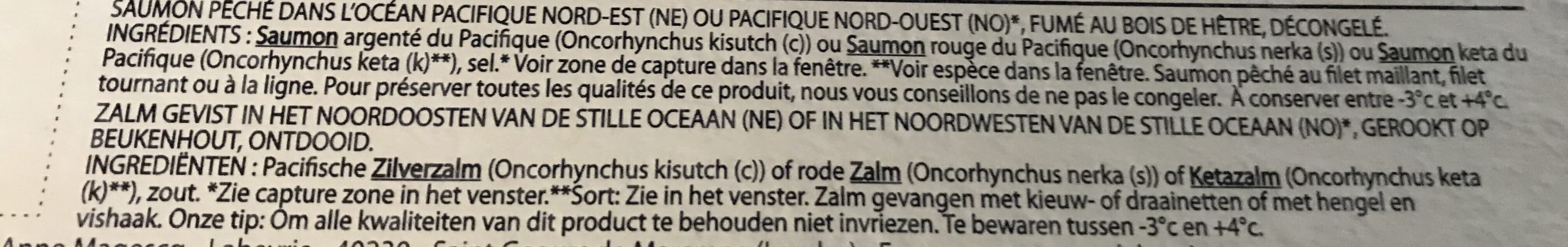 Labeyrie SAUMON SAUVAGE DU PACIFIQUE FUME AU BOIS DE HÊTRE packshot
