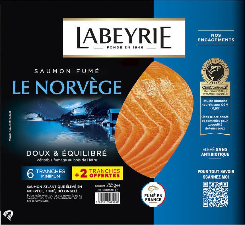 Labeyrie SAUMON ATLANTIQUE DE NORVÈGE FUME packshot