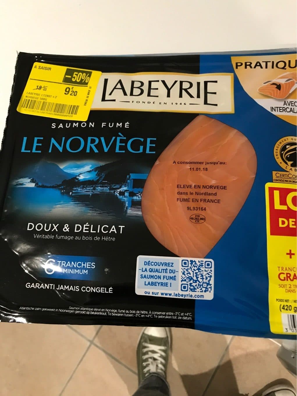 Labeyrie Saumon fumé le Norvège packshot