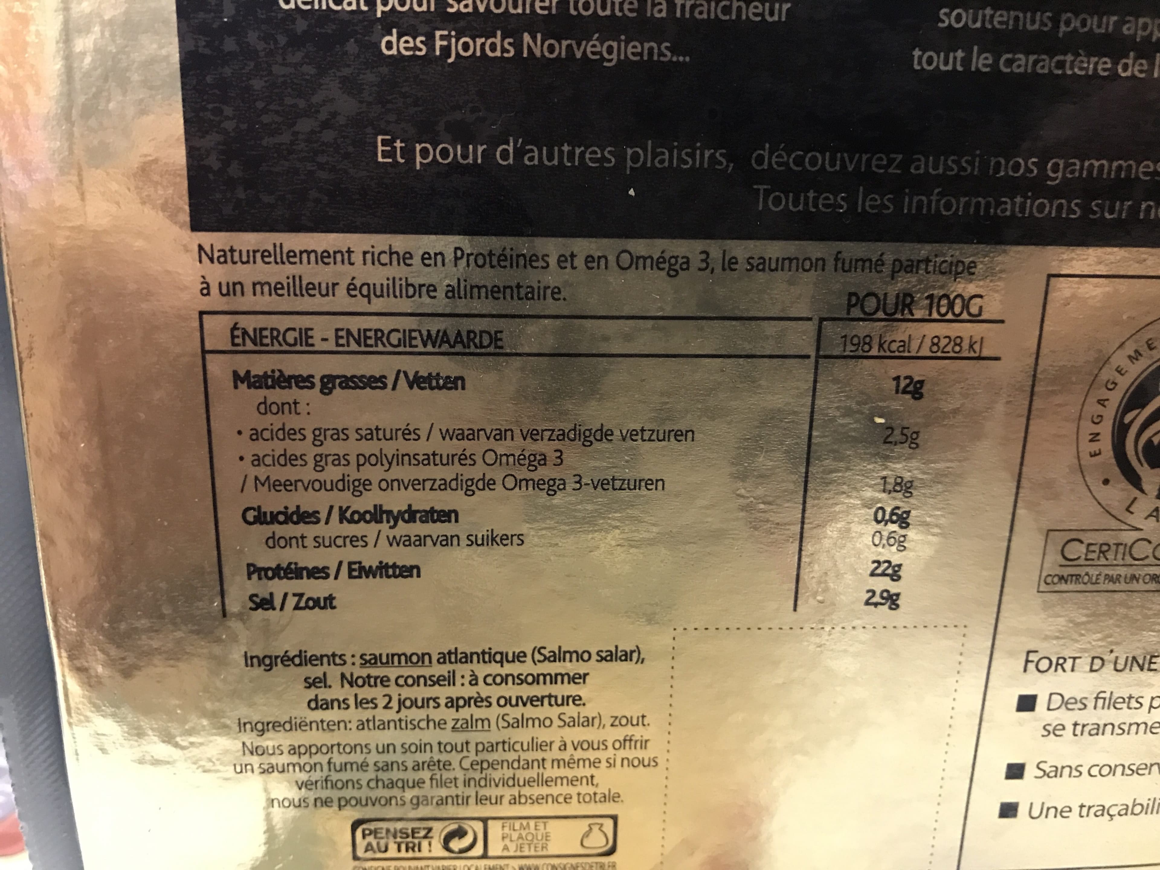 Labeyrie Saumon fumé le Norvège packshot