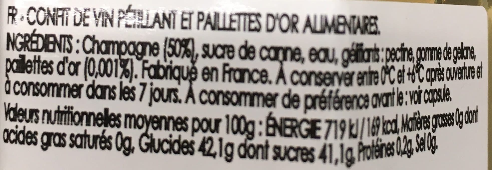 Labeyrie Confit de Champagne aux paillettes d’or packshot