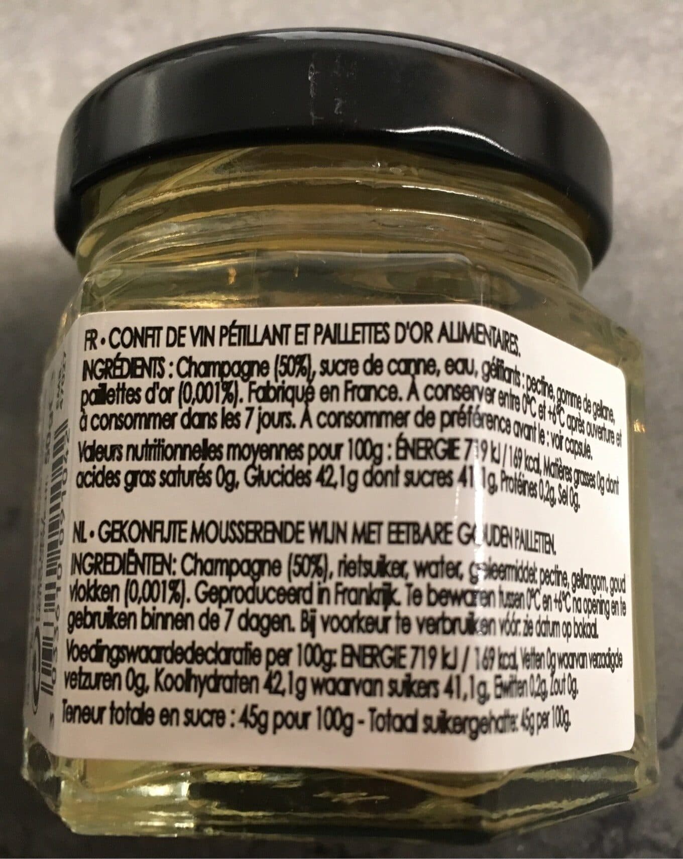 Labeyrie Confit de Champagne aux paillettes d’or packshot