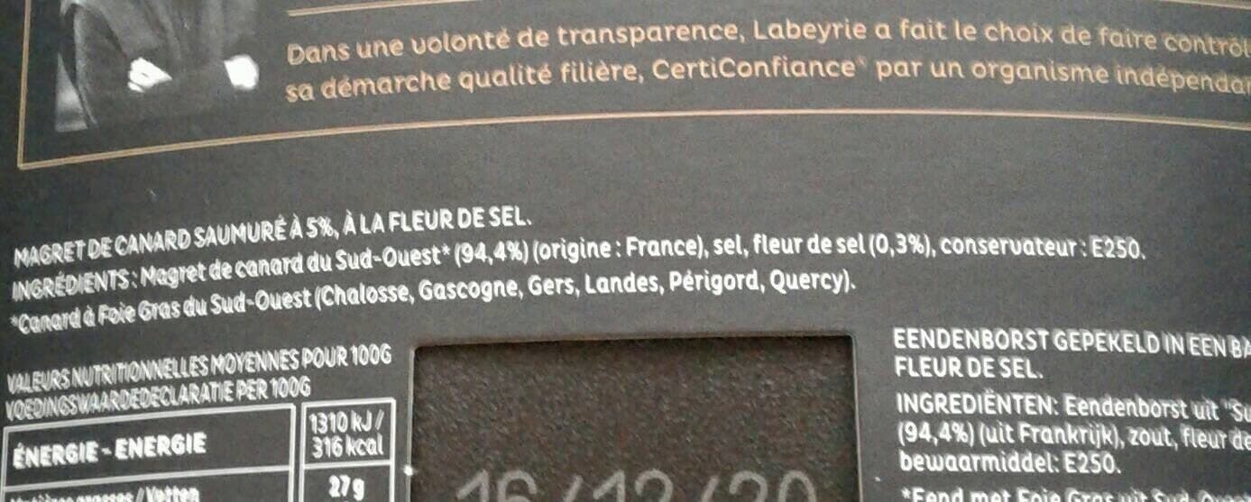 Labeyrie Magret de canard tranche Sud-Ouest fleur de sel packshot