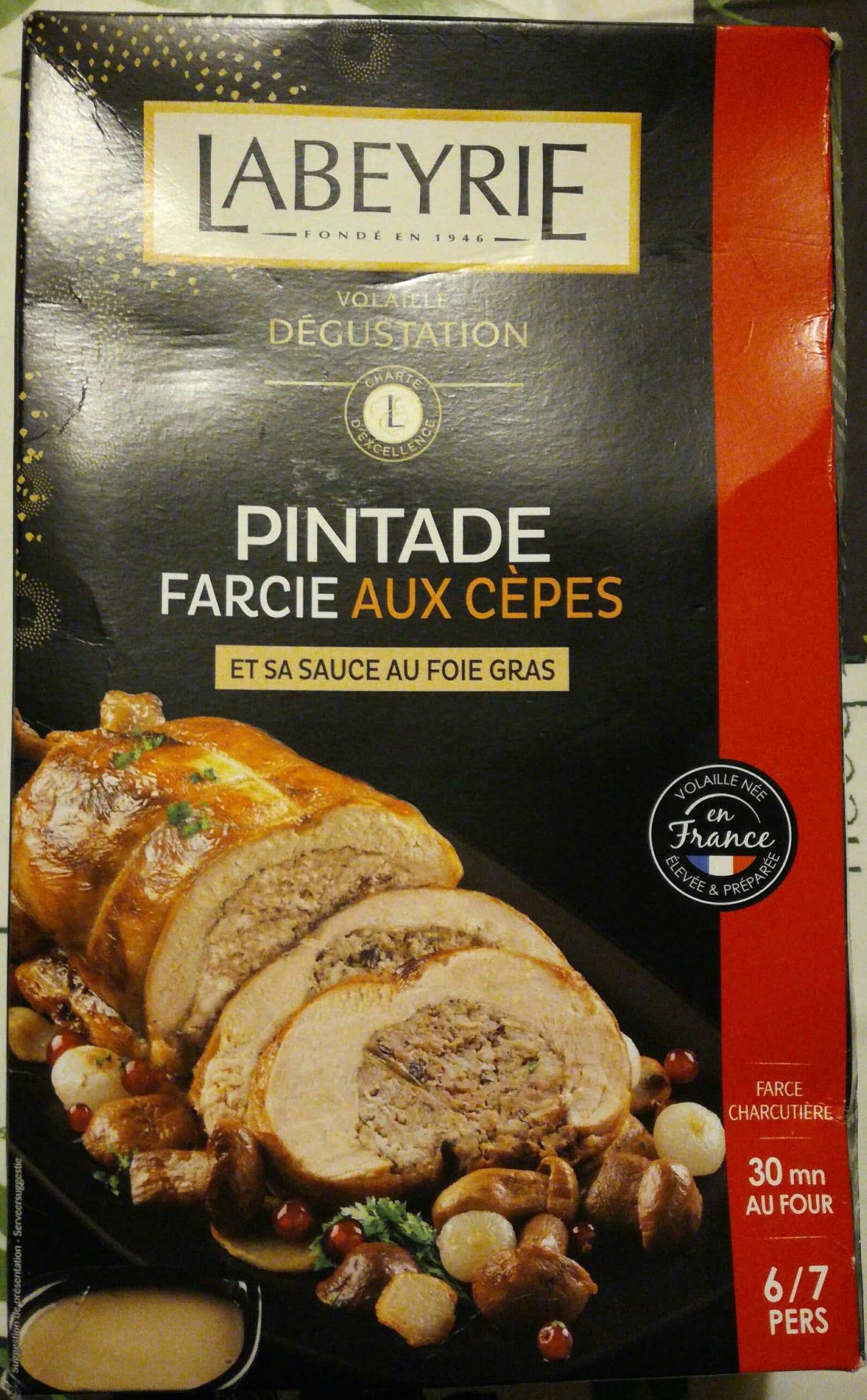 Labeyrie Pintade farcie aux cèpes et sa sauce au foie gras packshot
