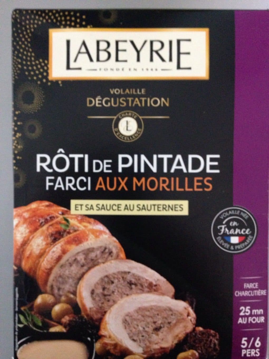 Labeyrie Rôti de pintade farci aux morilles packshot