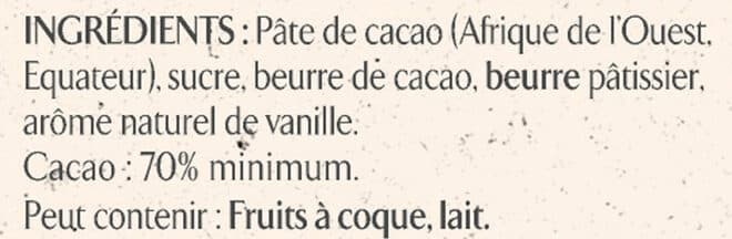 Nestlé NESTLE LES RECETTES DE L'ATELIER - Carrés dégustation Chocolat noir 70% - 210g packshot
