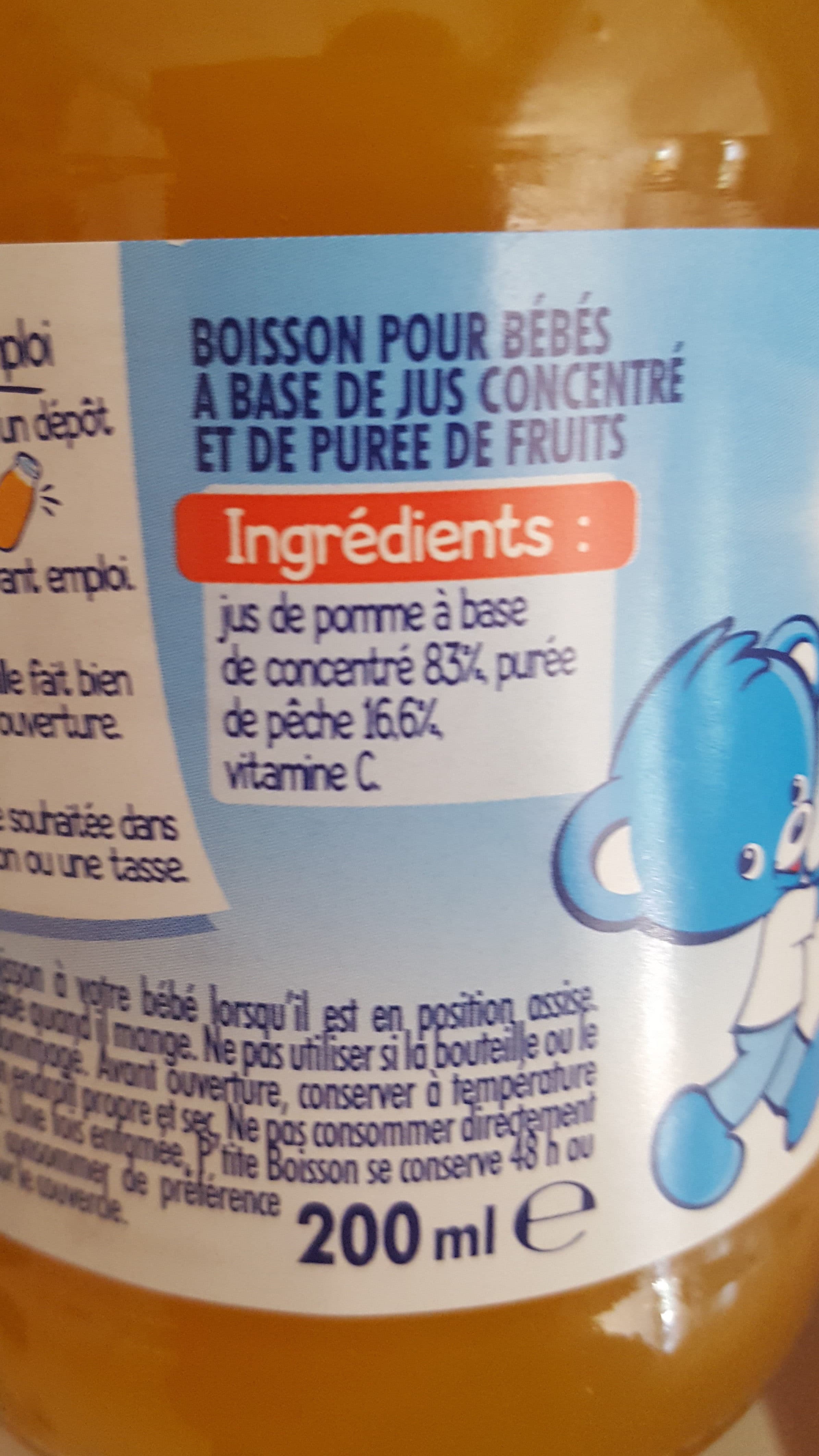 Nestlé P'tite Boisson pomme peche 4/6 mois packshot