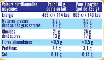 MONT BLANC MONT BLANC Crème dessert Coupelles Riz au lait Vanille 4x125g packshot