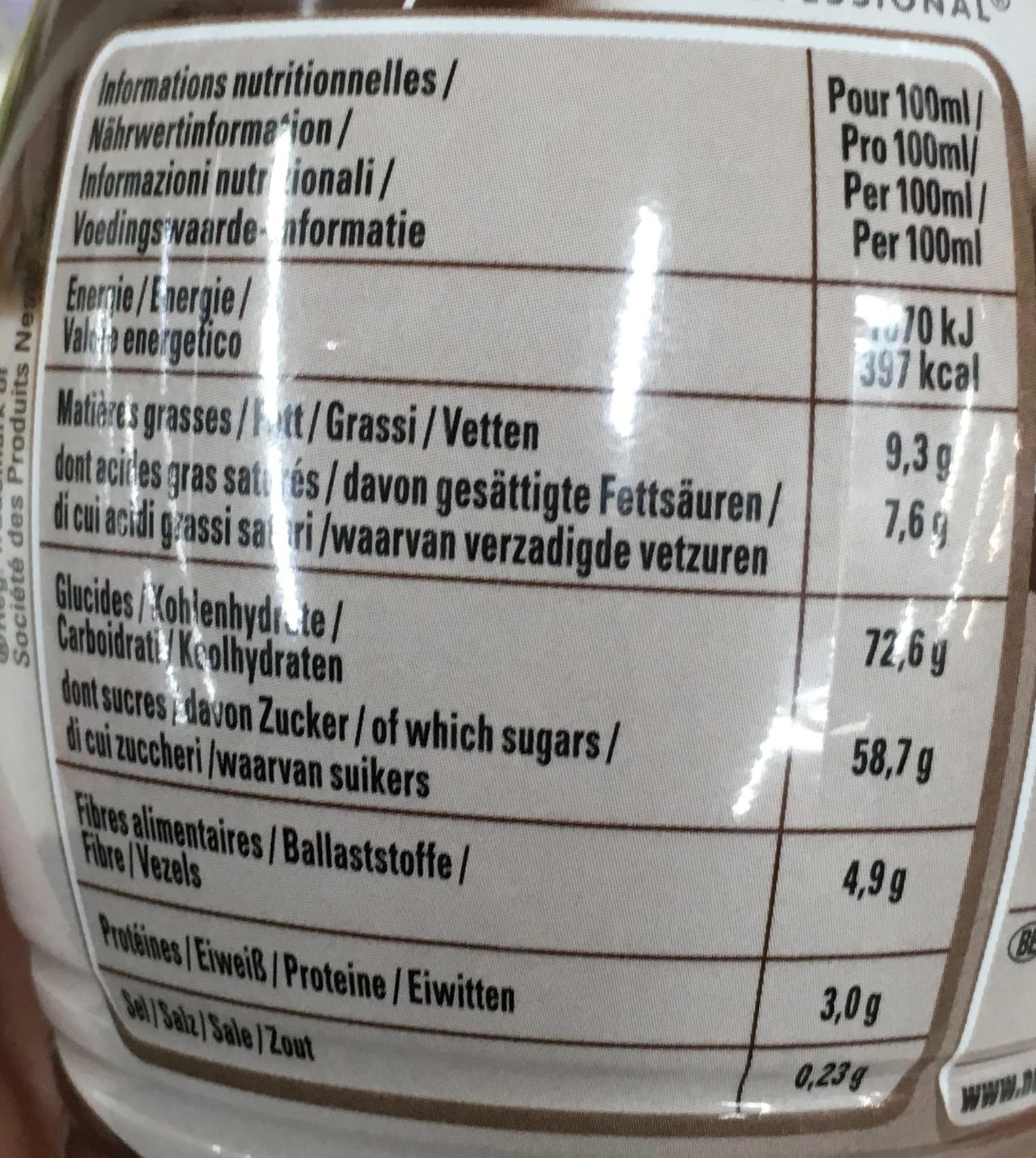 Nestlé Sauce Dessert Chocolat nappage à froid NESTLÉ Docello Bouteille de 1 kg packshot