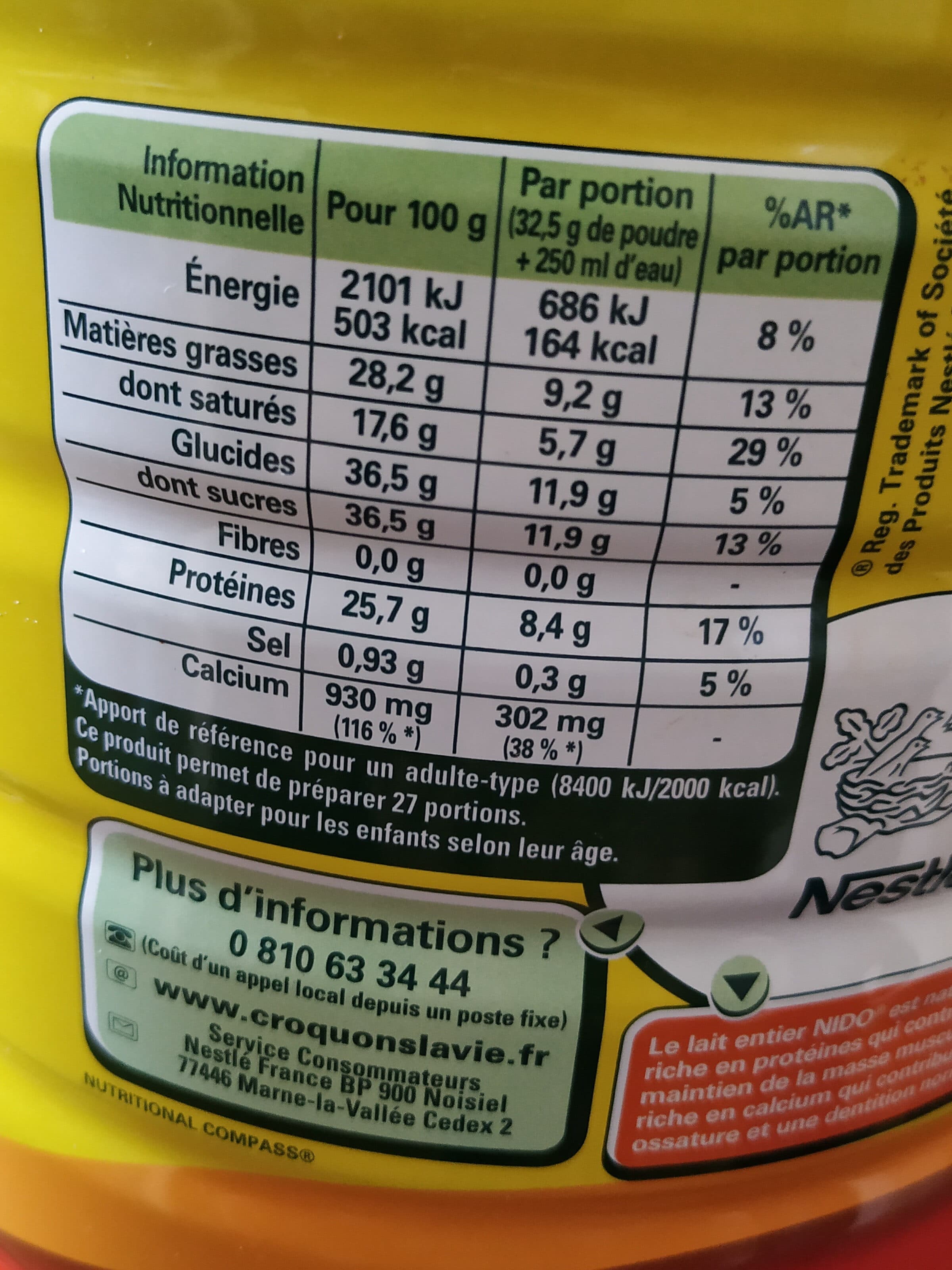 Nestlé Lait en poudre packshot