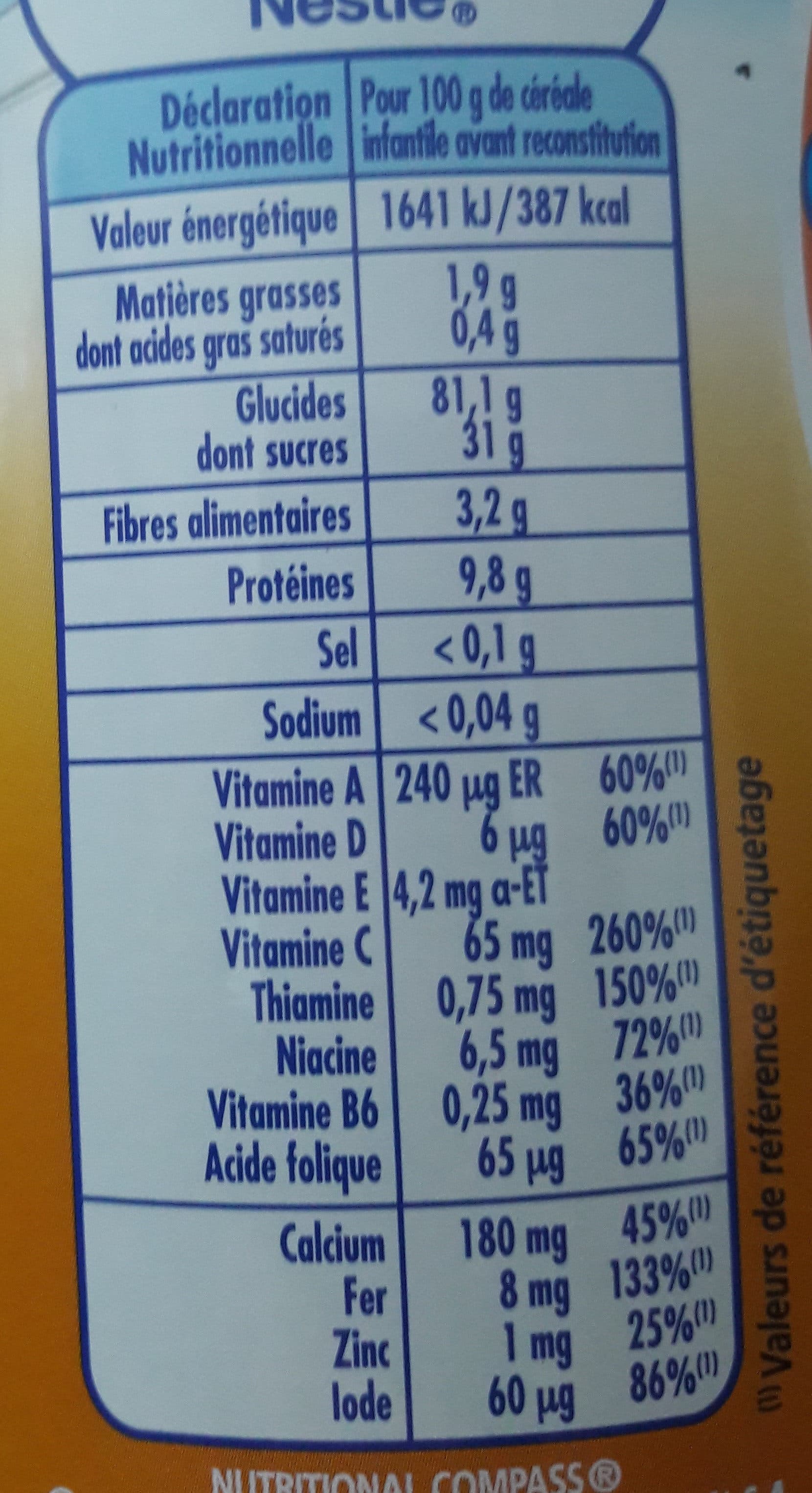 Nestlé NESTLE P'TITE CEREALE Miel - Boîte 400g - Dès 8 mois packshot