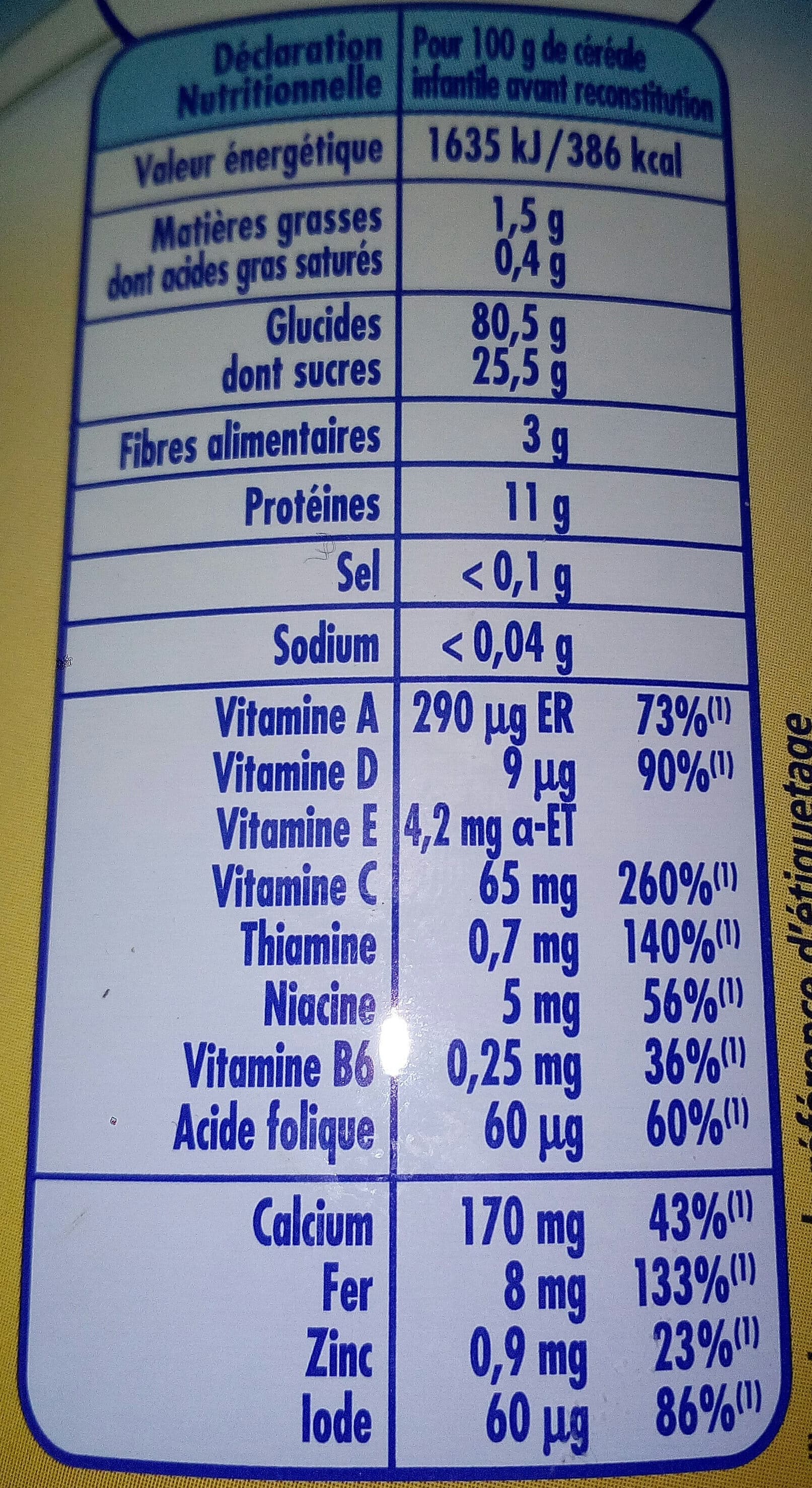 Nestlé P'tite cereale NESTLE P'TITE CEREALE Vanille Boîte 400g - Dès 6 mois packshot