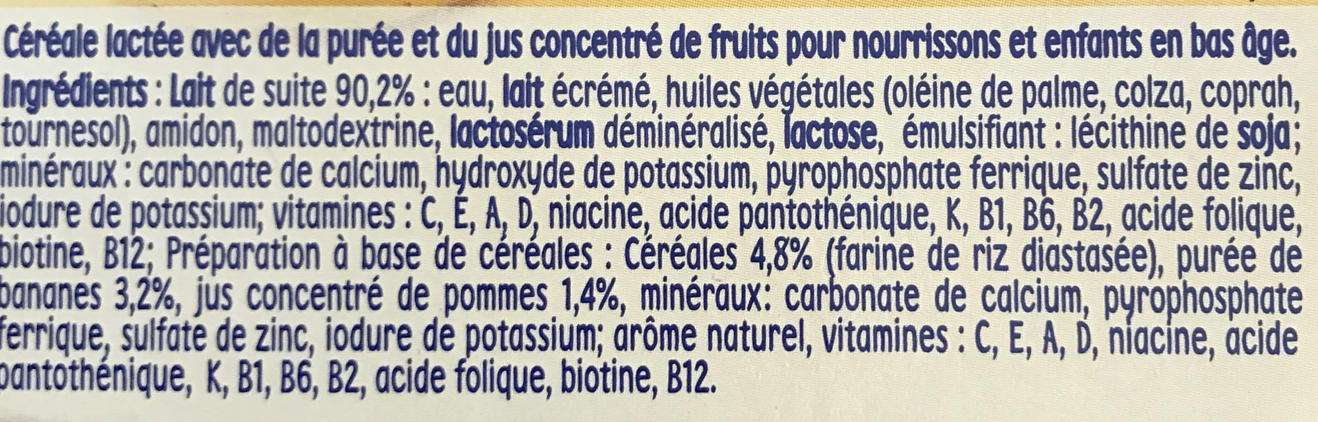 Nestlé Goûter Lacté Pomme Banane packshot