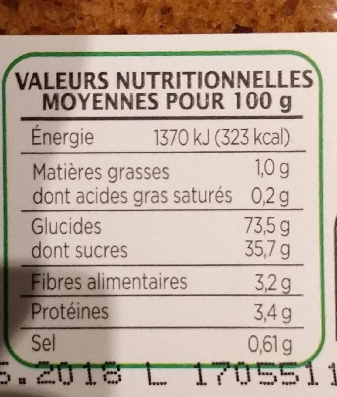 Jardin Bio Pain d'épices au sirop d'agave packshot