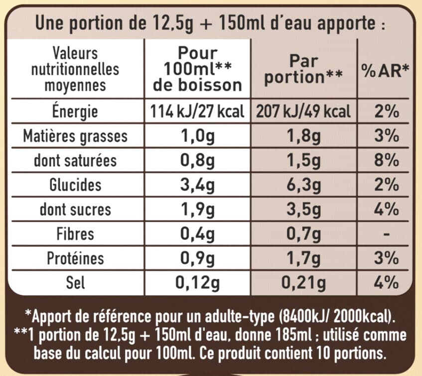 Cappuccino intenso NESCAFE Cappuccino Intenso, Café soluble, Boîte de 10 sticks (12,5g chacun) packshot