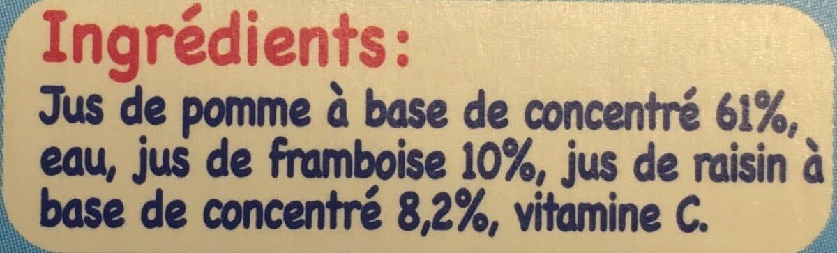 Open Food Facts Jus fruits pomme Framboise packshot