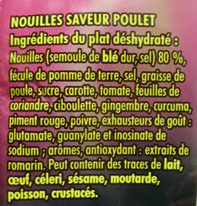 Nestlé Nouilles instantané asiatiques saveur poulet packshot