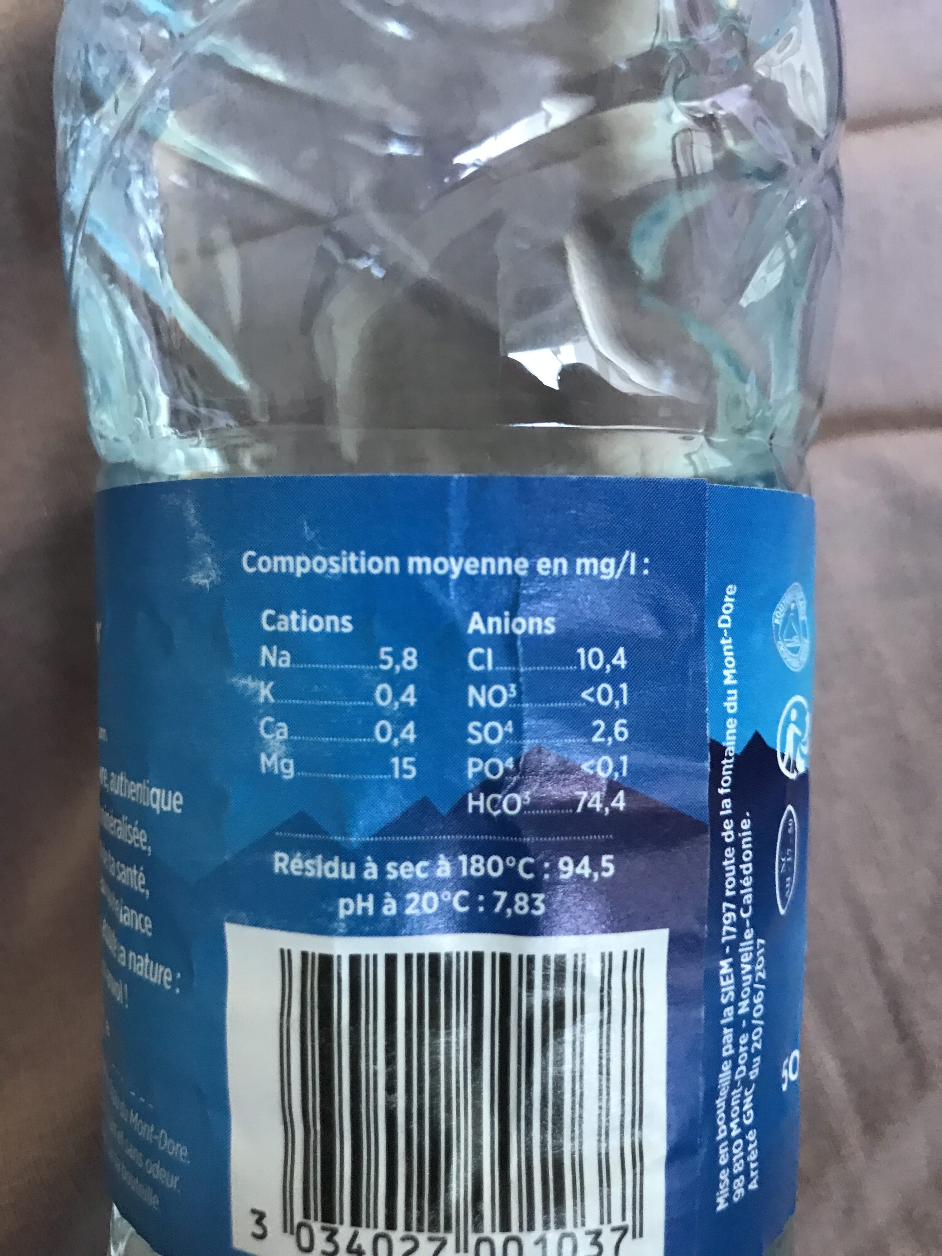 Open Food Facts Eau de source naturelle packshot