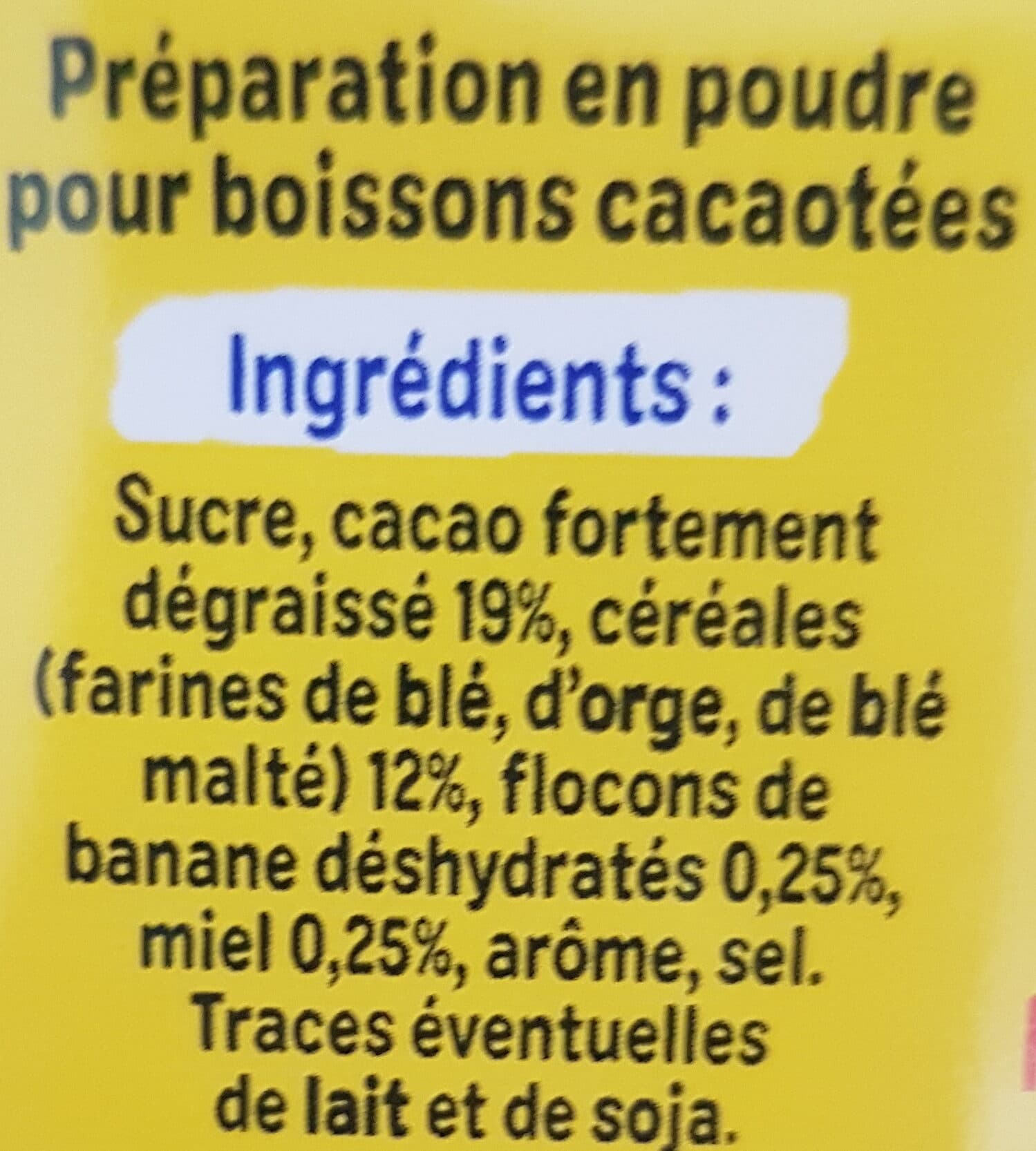 Banania Banania original cacao céréales touche de miel packshot