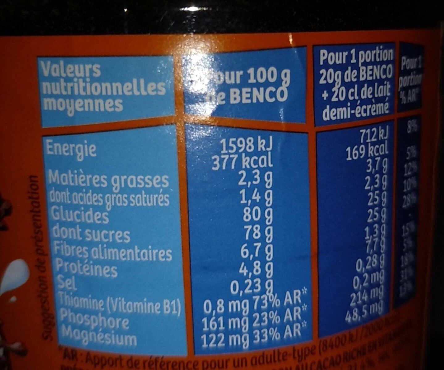 Open Food Facts Chocolat en poudre packshot
