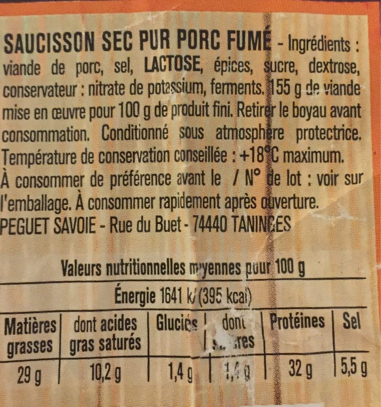 Peguet Savoie Piolet Savoie Bel'Alpes fumé Peguet packshot