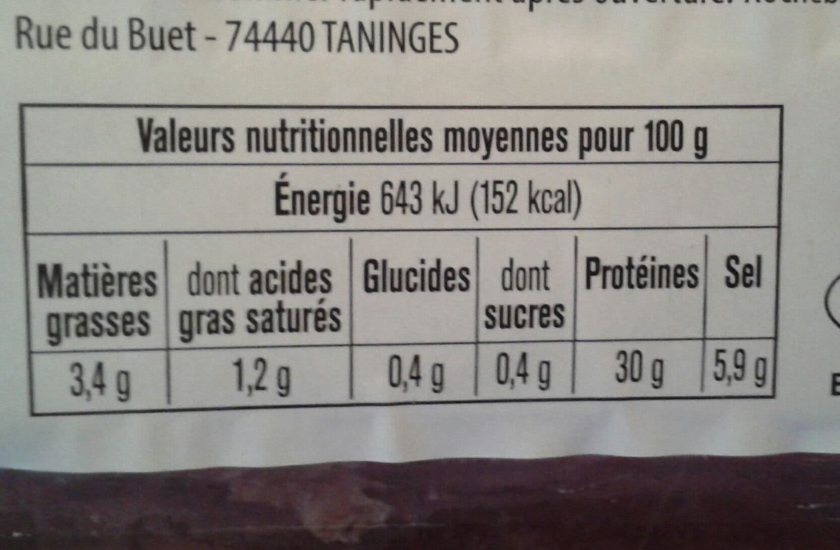 Peguet Noix de Jambon chiffonnade packshot