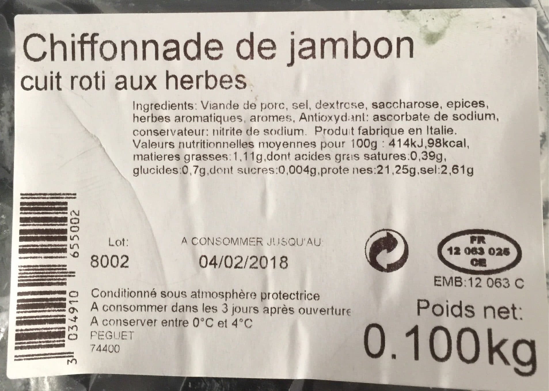 Leader Price Jambon Tranché (Régulier, Environ 11% de Matières Grasses ) packshot